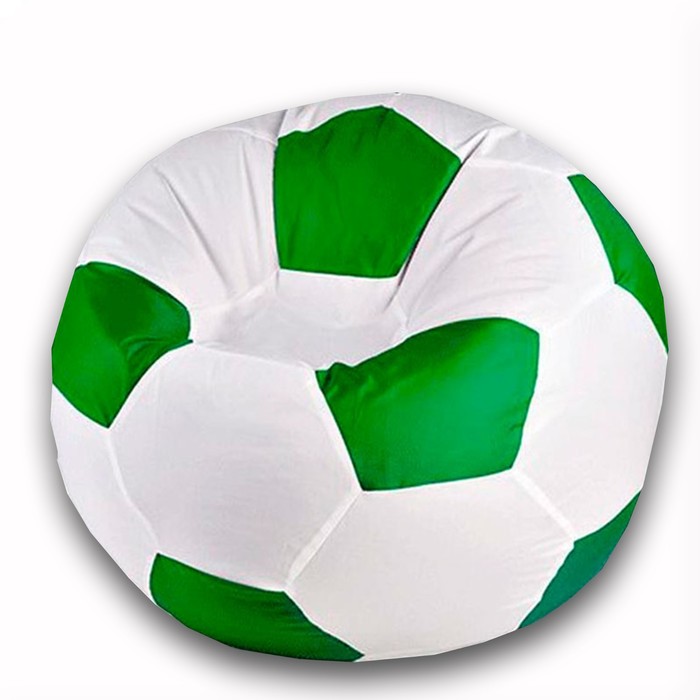 Кресло-мешок Мяч, размер 90 см, ткань оксфорд, цвет белый, зелёный