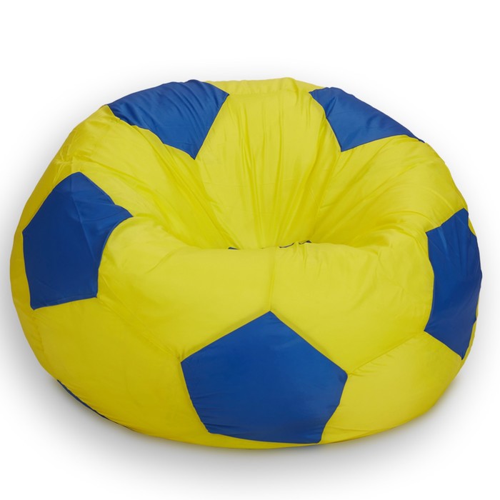фото Кресло-мешок «мяч», размер 90 см, ткань нейлон, цвет жёлтый, синий позитив