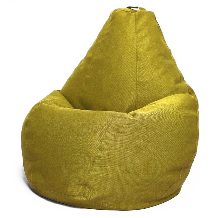 Кресло-мешок «Груша» Позитив, размер L, диаметр 80 см, высота 100 см, рогожка, цвет жёлтый кресло мешок груша позитив размер l диаметр 80 см высота 100 см рогожка цвет бежевый