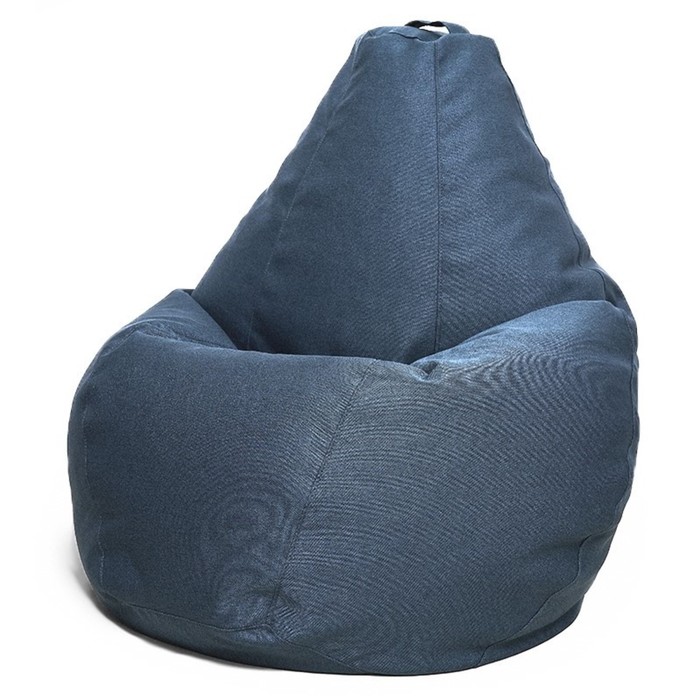 фото Кресло-мешок «стандарт», ткань рогожка, цвет синий позитив