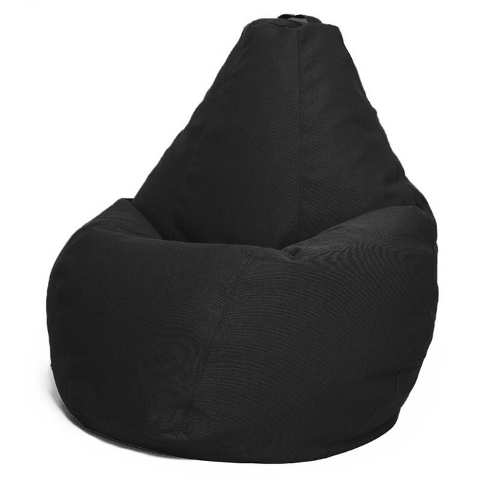 Кресло-мешок «Груша» Позитив, размер L, диаметр 80 см, высота 100 см, рогожка, цвет чёрный