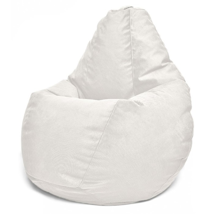 Кресло-мешок «Груша» Позитив Luma, размер L, диаметр 80 см, высота 100 см, велюр, цвет серый