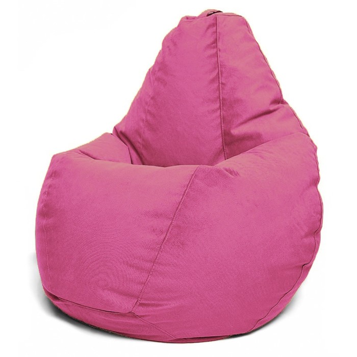 Кресло-мешок «Груша» Позитив Luma, размер L, диаметр 80 см, высота 100 см, велюр, цвет розовый
