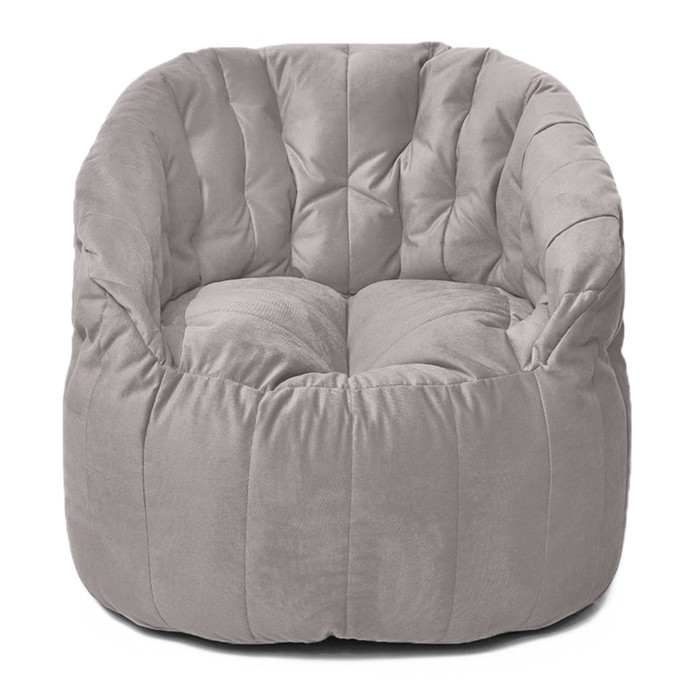 Кресло Челси, размер 85х85 см, ткань велюр, цвет серый кресло челси размер 85х85 см ткань велюр цвет голубой