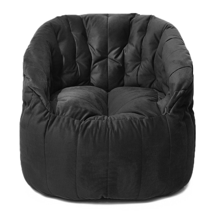 Кресло Челси, размер 85х85 см, ткань велюр, цвет чёрный кресло челси размер 85х85 см ткань велюр цвет голубой