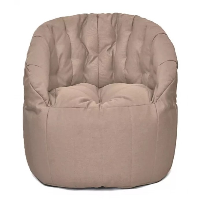 Кресло-мешок «Челси», размер 85x85 см, рогожка, цвет светло-коричневый