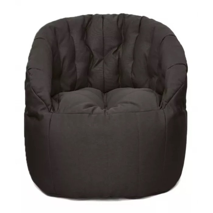 Кресло Челси, размер 85х85 см, ткань ткань рогожка, цвет чёрный
