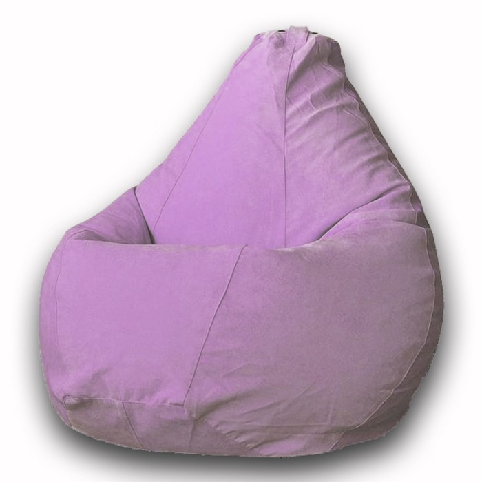 Кресло-мешок «Груша» Позитив Modus, размер M, диаметр 70 см, высота 90 см, велюр, цвет розовый
