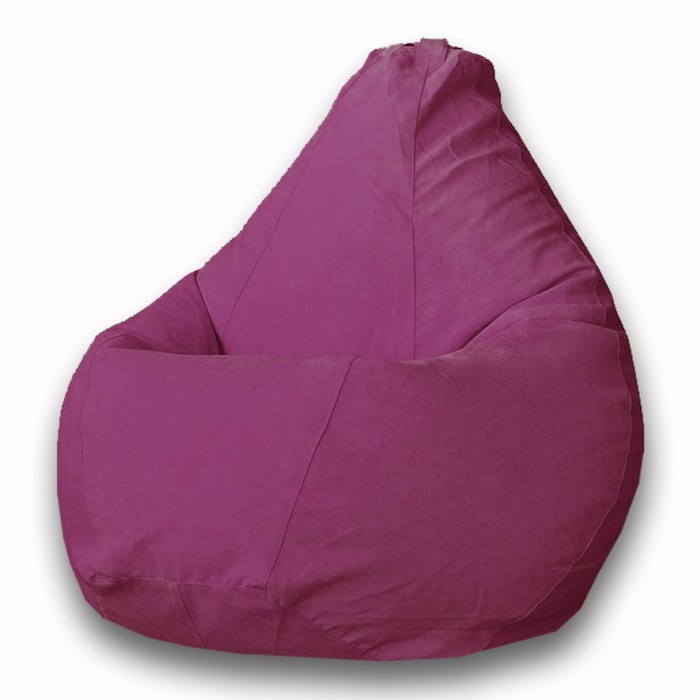 Кресло-мешок «Груша» Позитив Modus, размер M, диаметр 70 см, высота 90 см, велюр, цвет фиолетовый