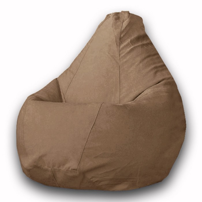 Кресло-мешок «Груша» Позитив Modus, размер XL, диаметр 95 см, высота 125 см, велюр, цвет коричневый