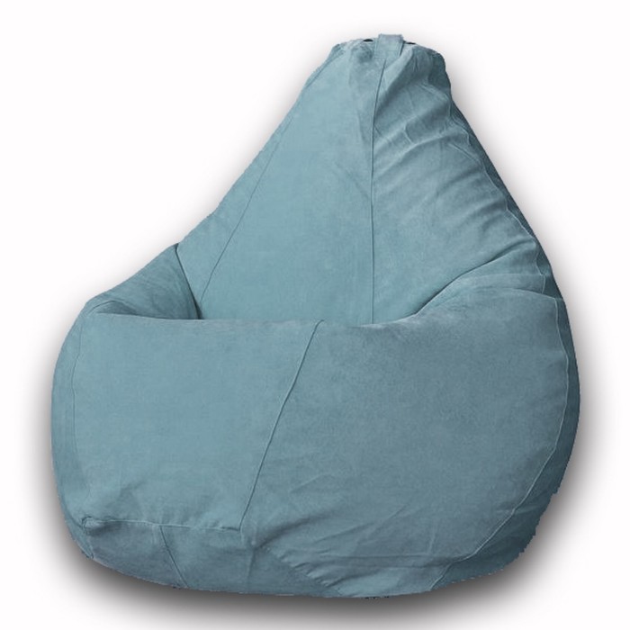 Кресло-мешок «Груша» Позитив Modus, размер XL, диаметр 95 см, высота 125 см, велюр, цвет голубой