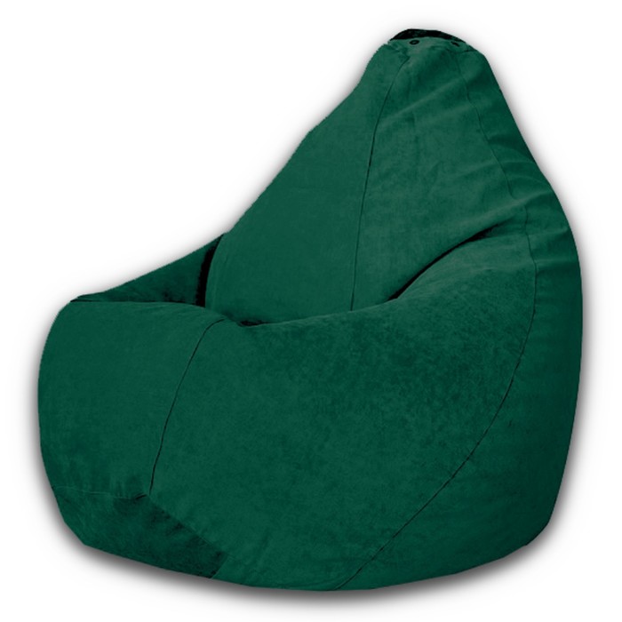 Кресло-мешок «Груша» Позитив Modus, размер XL, диаметр 95 см, высота 125 см, велюр, цвет зелёный