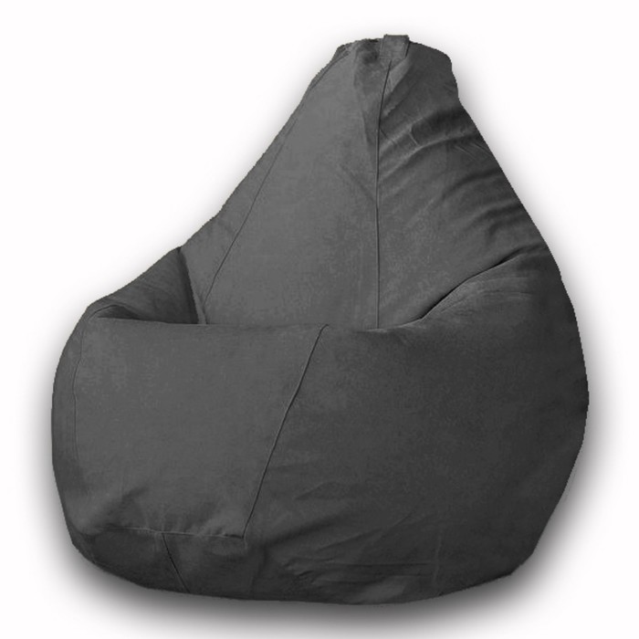Кресло-мешок «Груша» Позитив Modus, размер XL, диаметр 95 см, высота 125 см, велюр, цвет серый