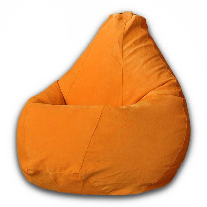 Кресло-мешок «Груша» Позитив Modus, размер XXXL, диаметр 110 см, высота 145 см, велюр, цвет оранжевый кресло мешок груша позитив modus размер xxxl диаметр 110 см высота 145 см велюр цвет серый