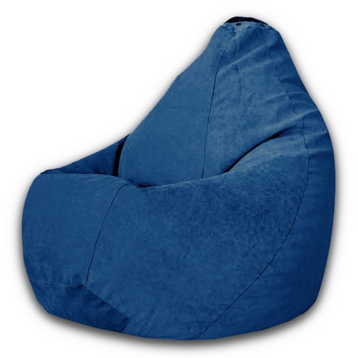 Кресло-мешок «Груша» Позитив Modus, размер XXXL, диаметр 110 см, высота 145 см, велюр, цвет синий кресло мешок груша позитив modus размер xxxl диаметр 110 см высота 145 см велюр цвет серый