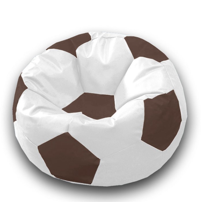 фото Кресло-мешок «мяч», размер 70 см, см, искусственная кожа, цвет белый, коричневый позитив