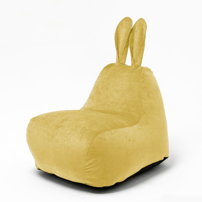 Кресло-мешок «Зайчик», размер 80x90 см велюр, цвет жёлтый кресло мешок зайчик размер 80x90 см велюр цвет изумруд