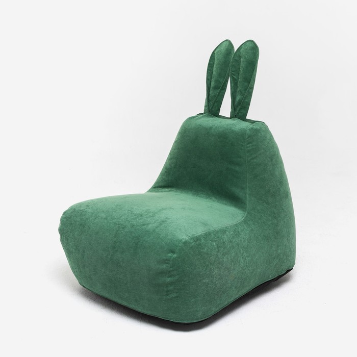 Кресло-мешок «Зайчик», размер 80x90 см велюр, цвет зелёный кресло мешок зайчик размер 80x90 см велюр цвет изумруд