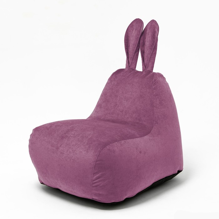 Кресло-мешок «Зайчик», размер 80x90 см велюр, цвет малиновый кресло мешок зайчик размер 80x90 см рогожка цвет бежевый