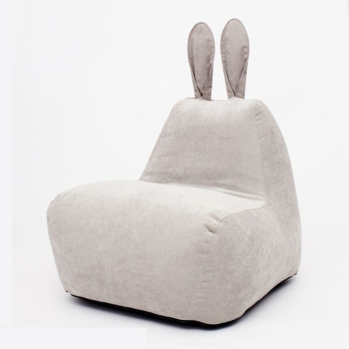 Кресло-мешок «Зайчик», размер 80x90 см велюр, цвет молочный кресло мешок зайчик размер 80x90 см велюр цвет изумруд