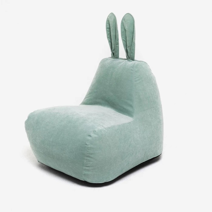 Кресло-мешок «Зайчик», размер 80x90 см велюр, цвет мятный кресло мешок зайчик размер 80x90 см велюр цвет изумруд
