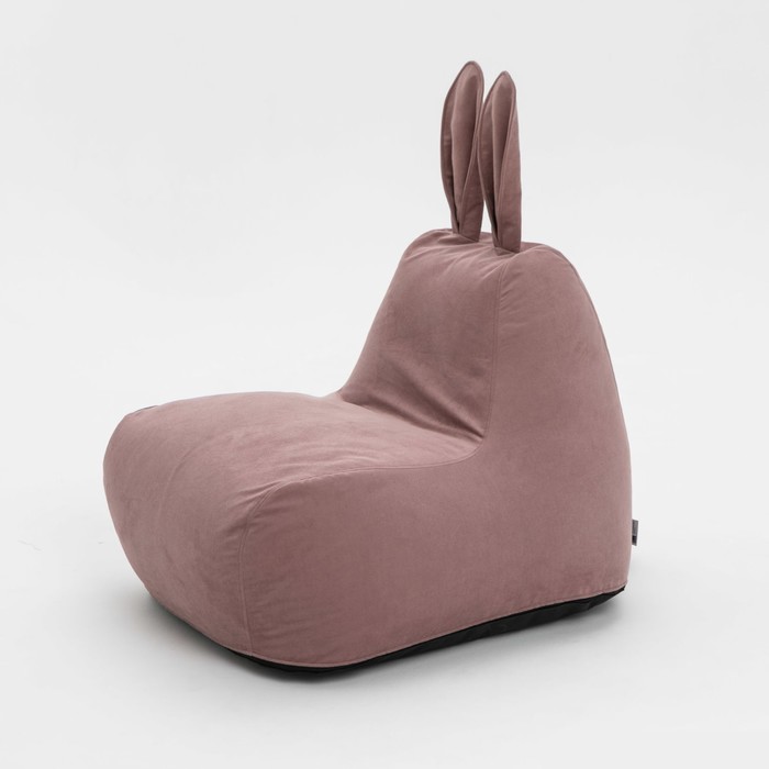 Кресло-мешок «Зайчик», размер 80x90 см велюр, цвет пудра кресло мешок зайчик размер 80x90 см велюр цвет изумруд