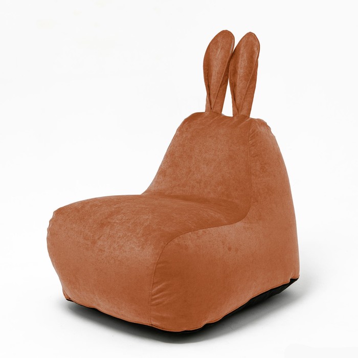 Кресло-мешок «Зайчик», размер 80x90 см велюр, цвет оранжевый кресло мешок зайчик размер 80x90 см велюр цвет изумруд