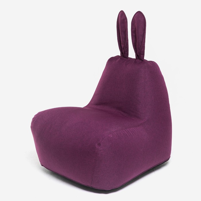 Кресло-мешок «Зайчик», размер 80x90 см рогожка, цвет фиолетовый кресло мешок зайчик размер 80x90 см рогожка цвет бежевый