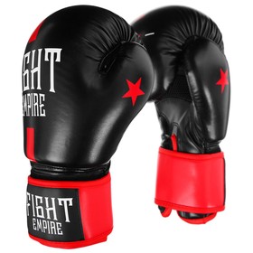 

Перчатки боксерские FIGHT EMPIRE, соревновательные, 10 унций, цвет черно-красный