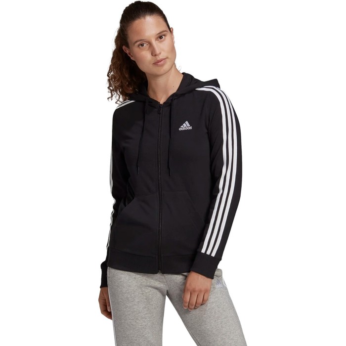 Толстовка Adidas W Essentials 3-Stripes Full-Zip Hoodie, размер 40-42 (GL0798)