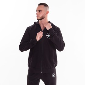 

Костюм мужской (толстовка/брюки), цвет чёрный, размер 54