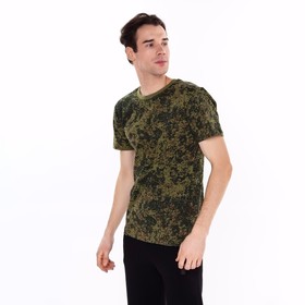 

Футболка мужская камуфляж пиксель, цвет зелёный, размер 54