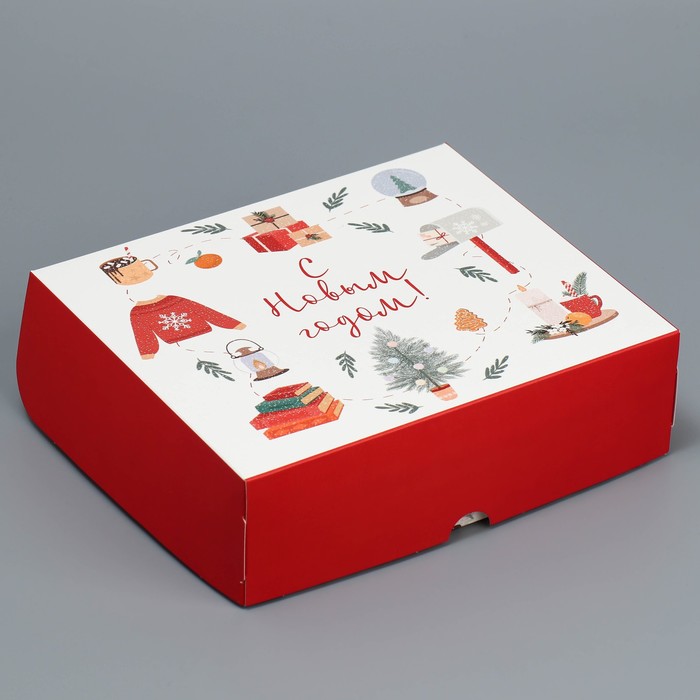 Коробка для кондитерских изделий «Хюгге», 17 × 20 × 6 см коробка для кондитерских изделий все желания сбудутся 17 × 12 × 3 см
