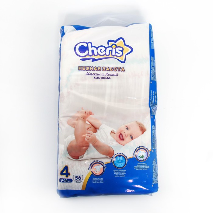 Детские подгузники Cheris  56 шт. размер L (9-14кг)