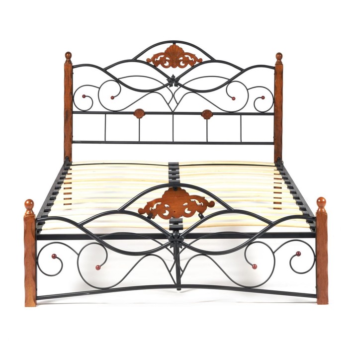 

Кровать CANZONA Wood slat120х200 см , красный дуб/черный