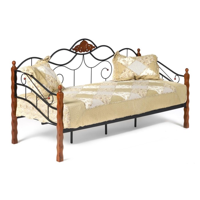 Кровать CANZONA Wood slat base , 90х200 см , красный дуб/черный