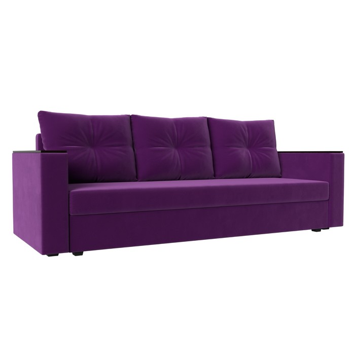 Диван прямой «Атланта лайт», без стола, еврокнижка, микровельвет, цвет фиолетовый диван прямой смарт атланта атлантик венге без стола