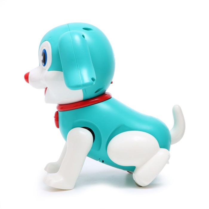 Собака "Тобби", ходит, свет, звук, работает от батареек, цвет синий