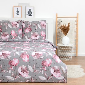 КПБ 1,5 сп LoveLife Pink flowers: пододеяльник 150*217см+наволочка 70*70см-1шт,поплин