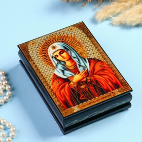 Шкатулка «Божья Матерь Умиление»  10×14 см, лаковая миниатюра