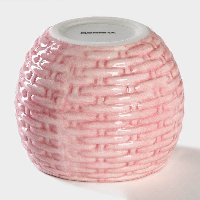 Сахарница Доляна «Зайка», 12×20 см, цвет розовый