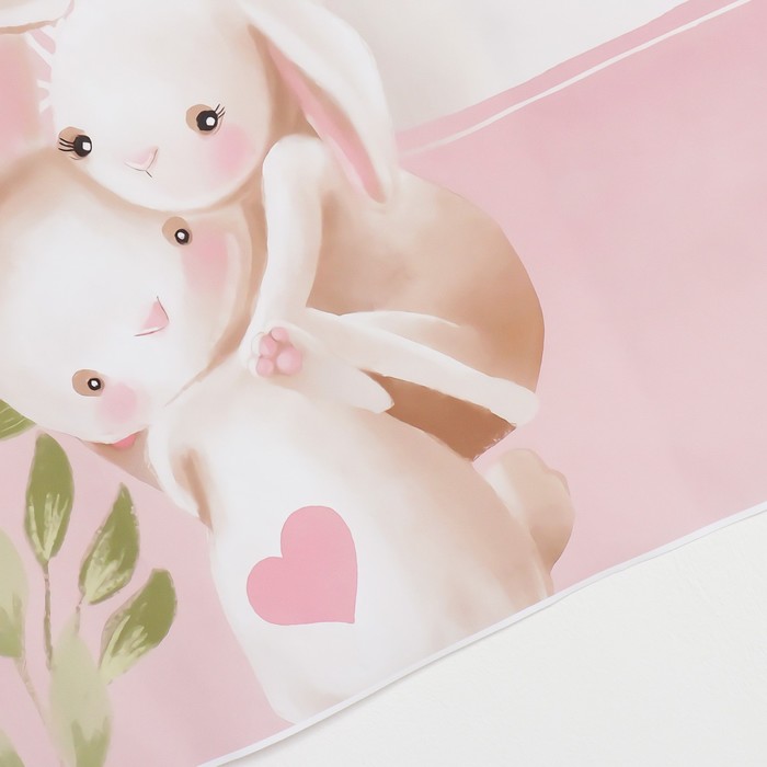 

Фотофон винил "Любящие зайчики" 120х80 см