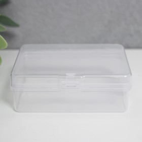 Шкатулка пластик для мелочей 'Прямоугольник' прозрачная 2,5х5х6,7 см Ош