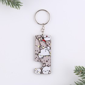 

Брелок подставка для телефона «Happy new meow», 2,5 х 6 см