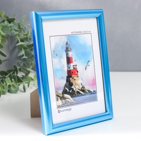 

Фоторамка пластик "Палитра" 10x15 см, аквамарин металлик