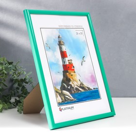 

Фоторамка пластик "Палитра" 21х30 см, зеленый, с ножкой