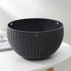 

Кашпо с внутренним поддоном, 21,5×21,5×12 см, цвет МИКС