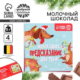 Подарочный шоколад «Новогоднее предсказание», 5 г x 4 шт.