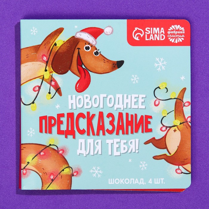 Подарочный шоколад «Новогоднее предсказание», 5 г x 4 шт.