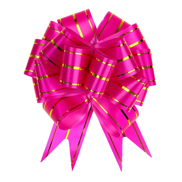 Бант-шар №4,5 "Золотое сечение", цвет ярко-розовый
